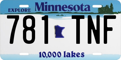 MN license plate 781TNF