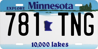 MN license plate 781TNG