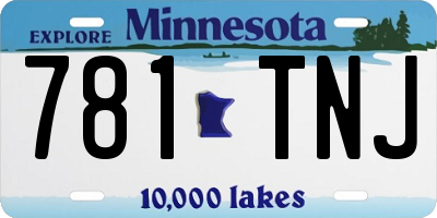 MN license plate 781TNJ