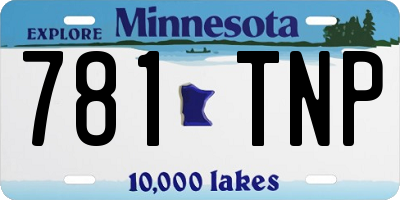 MN license plate 781TNP