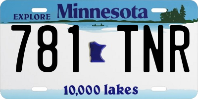 MN license plate 781TNR