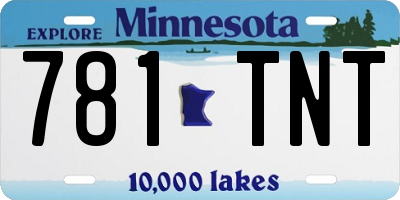 MN license plate 781TNT