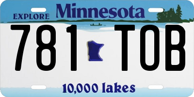 MN license plate 781TOB