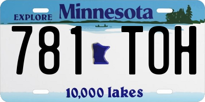 MN license plate 781TOH