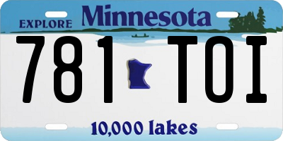 MN license plate 781TOI