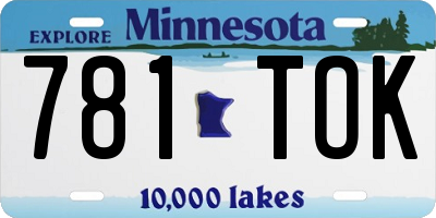 MN license plate 781TOK