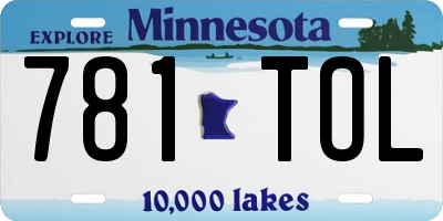 MN license plate 781TOL