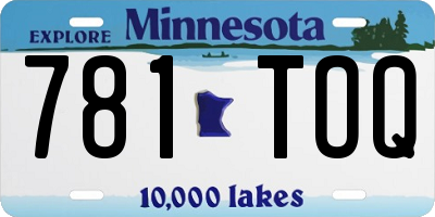 MN license plate 781TOQ