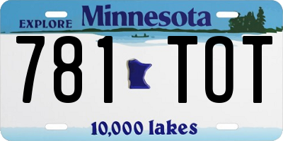 MN license plate 781TOT