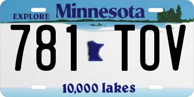 MN license plate 781TOV