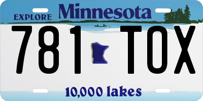 MN license plate 781TOX