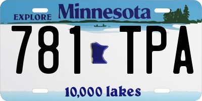 MN license plate 781TPA