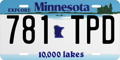 MN license plate 781TPD