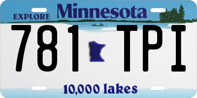 MN license plate 781TPI