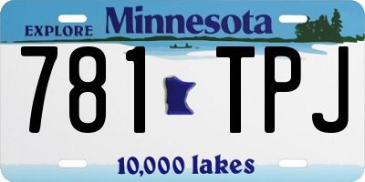 MN license plate 781TPJ