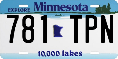 MN license plate 781TPN