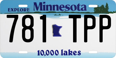 MN license plate 781TPP