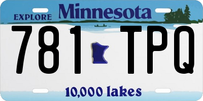 MN license plate 781TPQ