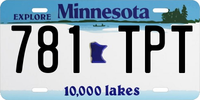 MN license plate 781TPT