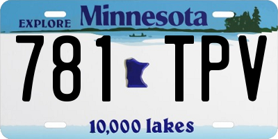 MN license plate 781TPV