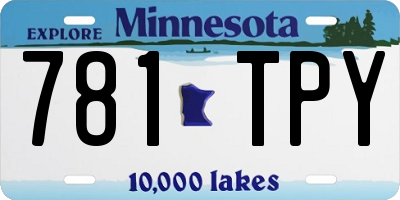 MN license plate 781TPY