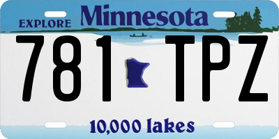 MN license plate 781TPZ