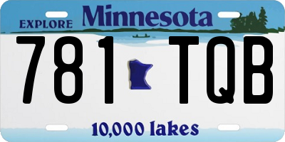 MN license plate 781TQB