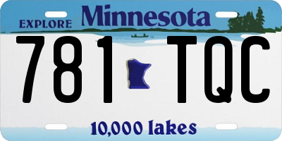 MN license plate 781TQC