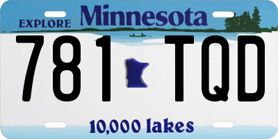 MN license plate 781TQD