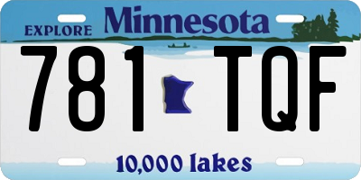 MN license plate 781TQF