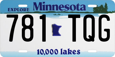 MN license plate 781TQG