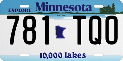 MN license plate 781TQO