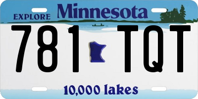 MN license plate 781TQT