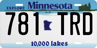 MN license plate 781TRD