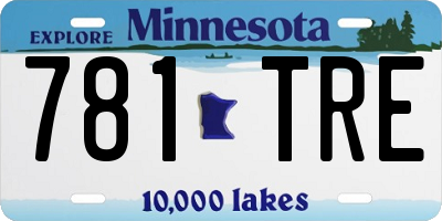 MN license plate 781TRE