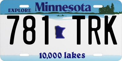 MN license plate 781TRK