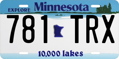 MN license plate 781TRX