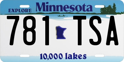 MN license plate 781TSA