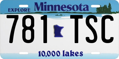 MN license plate 781TSC
