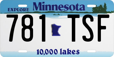 MN license plate 781TSF