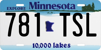 MN license plate 781TSL