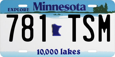MN license plate 781TSM