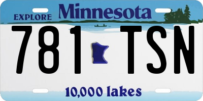 MN license plate 781TSN