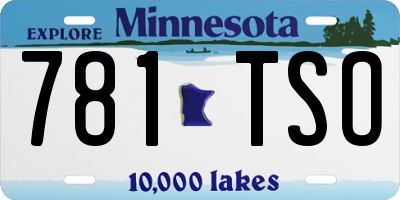 MN license plate 781TSO