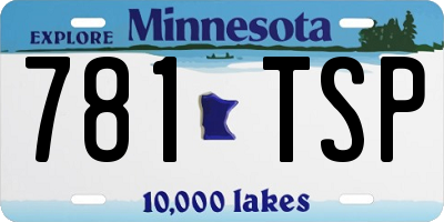 MN license plate 781TSP