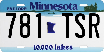 MN license plate 781TSR