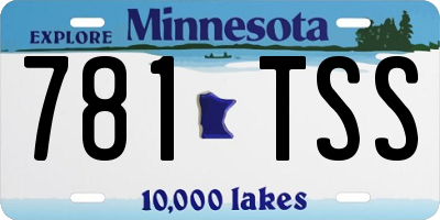 MN license plate 781TSS