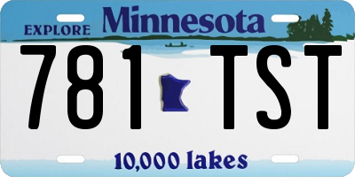 MN license plate 781TST