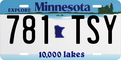 MN license plate 781TSY