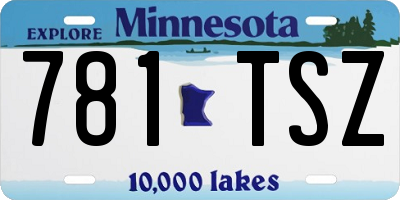 MN license plate 781TSZ